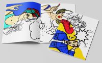 online coloring book pop art
